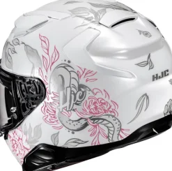 HJC F71 Eliz White/Pink 260> Integraalhelmen|Helmen Met Zonnevizier