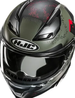 HJC F71 Faco Green/Black 413> Integraalhelmen|Helmen Met Zonnevizier