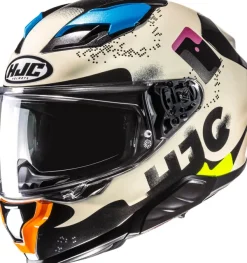 HJC F71 Faco White/Black 217> Integraalhelmen|Helmen Met Zonnevizier