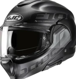 HJC F100 Hetal Grey/Black 808> Systeemhelmen|Helmen Met Zonnevizier