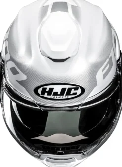 HJC F100 Hetal White/Grey 280> Systeemhelmen|Helmen Met Zonnevizier