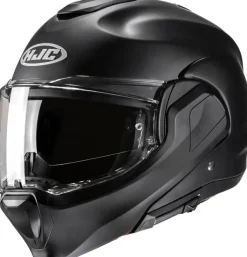 HJC F100 Semi Flat Black 111> Systeemhelmen|Helmen Met Zonnevizier