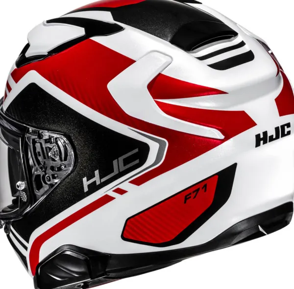 HJC F71 Tozz White/Red 231> Integraalhelmen|Helmen Met Zonnevizier