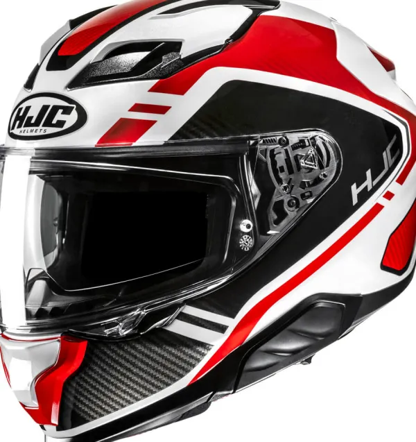 HJC F71 Tozz White/Red 231> Integraalhelmen|Helmen Met Zonnevizier