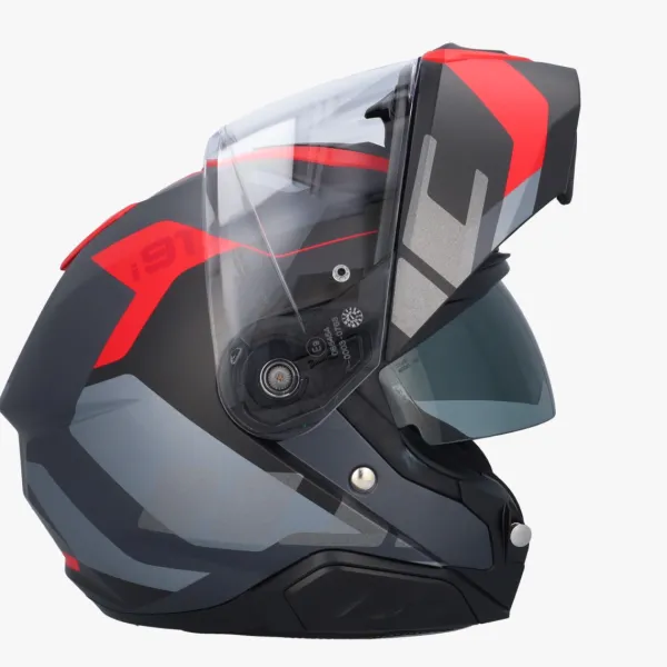 HJC i91 Carst Black/Red> Systeemhelmen|Helmen Met Zonnevizier