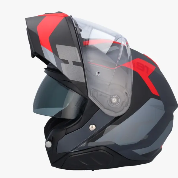 HJC i91 Carst Black/Red> Systeemhelmen|Helmen Met Zonnevizier