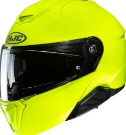HJC i91 Fluorescent yellow> Systeemhelmen|Helmen Met Zonnevizier
