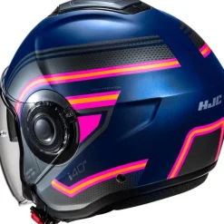 HJC i40N Linia Purple/Pink 668> Helmen Met Zonnevizier|Bluetooth Helmen