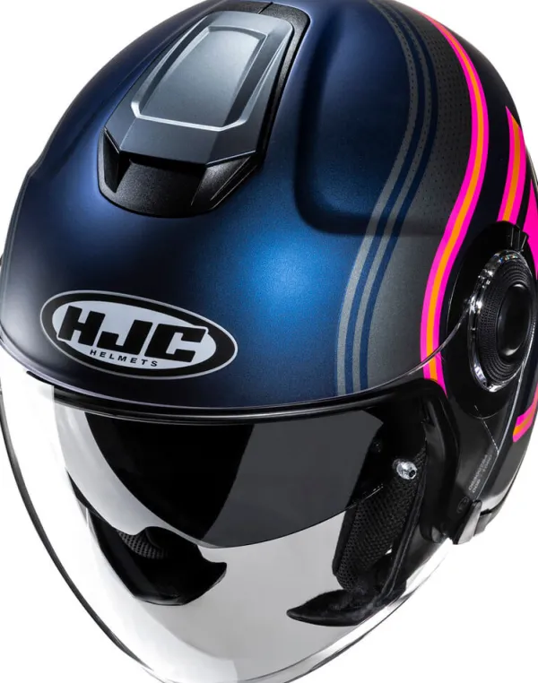 HJC i40N Linia Purple/Pink 668> Helmen Met Zonnevizier|Bluetooth Helmen