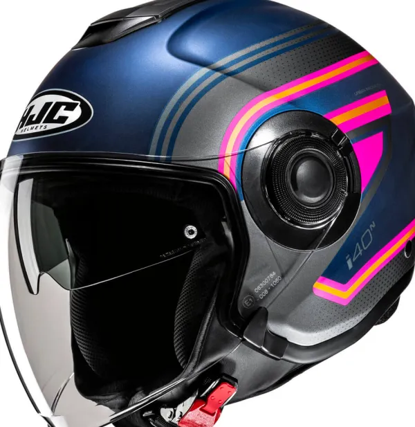 HJC i40N Linia Purple/Pink 668> Helmen Met Zonnevizier|Bluetooth Helmen