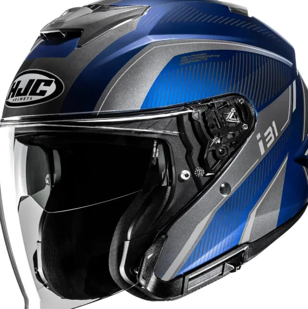 HJC i31 Reno Blue/Grey 580> Helmen Met Zonnevizier|Bluetooth Helmen