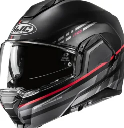 HJC i100 Sysma Black/Red 138> Systeemhelmen|Helmen Met Zonnevizier
