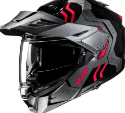 HJC i80 Velly Black/Red 138> Systeemhelmen|Helmen Met Zonnevizier