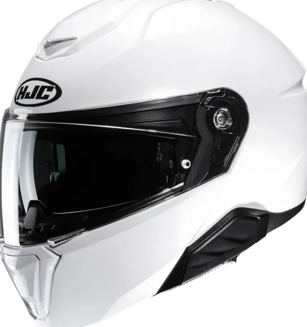 HJC i91 White> Systeemhelmen|Helmen Met Zonnevizier