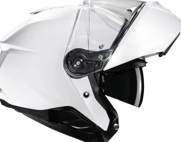 HJC i91 White> Systeemhelmen|Helmen Met Zonnevizier