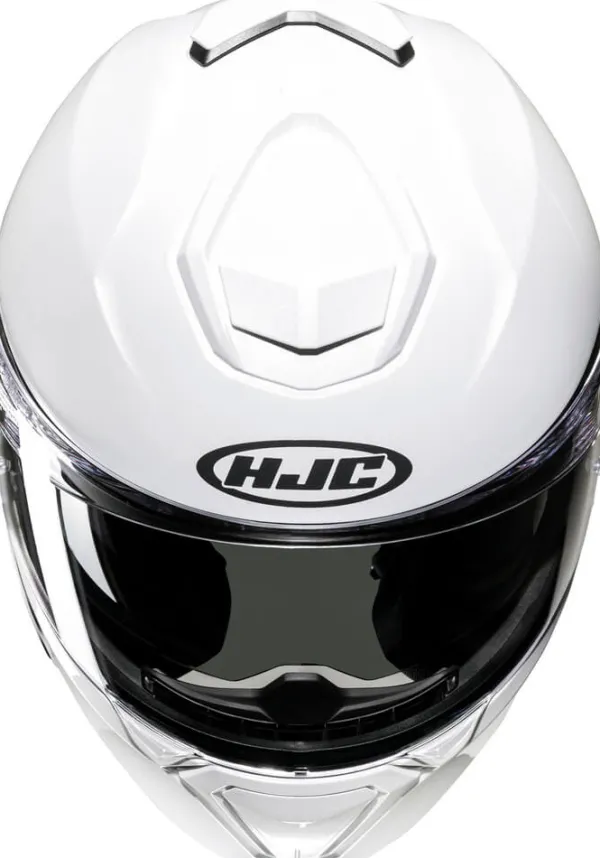 HJC i91 White> Systeemhelmen|Helmen Met Zonnevizier
