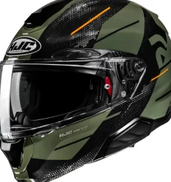 HJC RPHA-91 Blat Green/Orange 413> Systeemhelmen|Helmen Met Zonnevizier