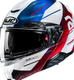 HJC RPHA-91 Blat White/Blue 253> Systeemhelmen|Helmen Met Zonnevizier