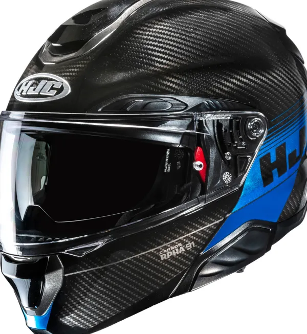 HJC RPHA-91 Carbon Elig Black/Blue 150> Systeemhelmen|Helmen Met Zonnevizier