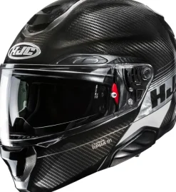 HJC RPHA-91 Carbon Elig Black/White 120> Systeemhelmen|Helmen Met Zonnevizier