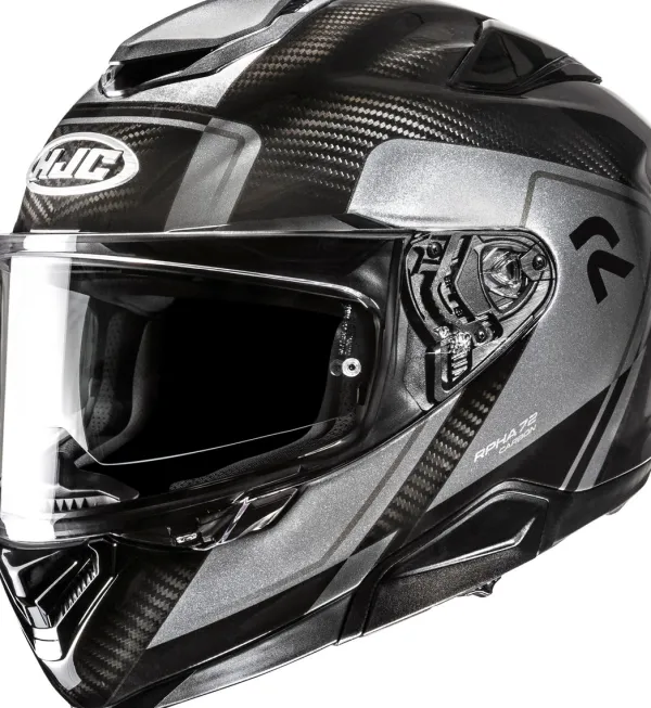HJC RPHA-72 Carbon Fynex Black/Grey 180> Helmen Met Zonnevizier|Race Helmen