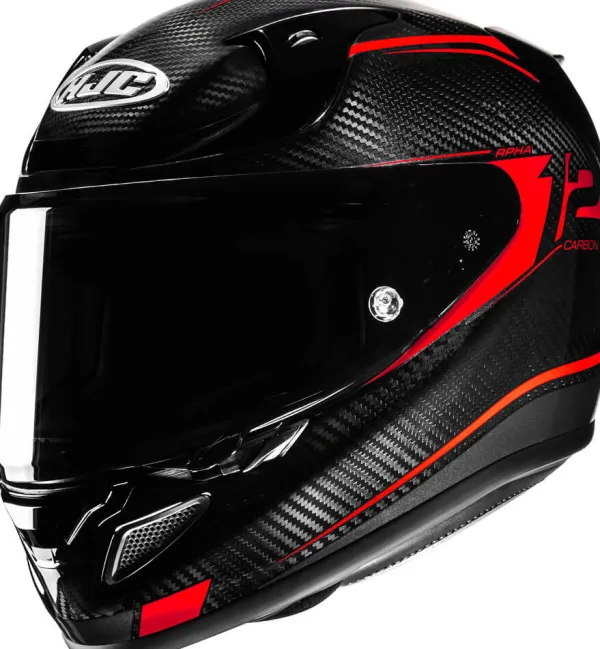 HJC RPHA 12 Carbon Keres Black/Red 830> Integraalhelmen|Bluetooth Helmen
