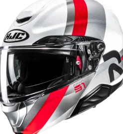 HJC RPHA-91 Fensh White/Red 283> Systeemhelmen|Helmen Met Zonnevizier