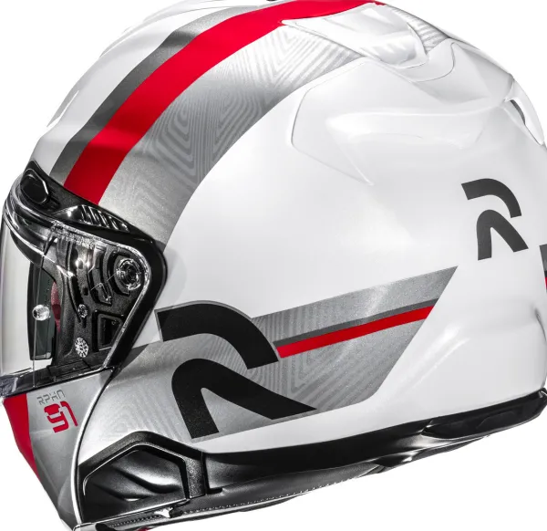 HJC RPHA-91 Fensh White/Red 283> Systeemhelmen|Helmen Met Zonnevizier