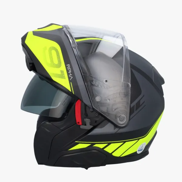 HJC RPHA-91 Rafino Black/Yellow 178> Systeemhelmen|Helmen Met Zonnevizier