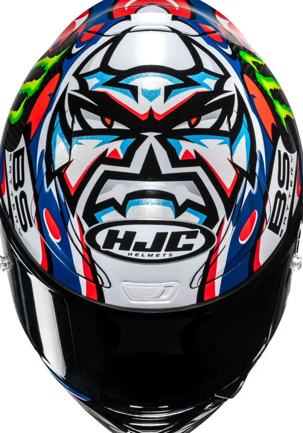 HJC RPHA-1 V2 Carbon Quartararo Le Mans III White/Blue 253> Helmen Met Zonnevizier|Race Helmen