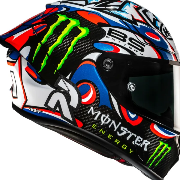 HJC RPHA-1 V2 Carbon Quartararo Le Mans III White/Blue 253> Helmen Met Zonnevizier|Race Helmen