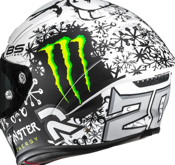 HJC RPHA-1 V2 Carbon Snow Diablo White/Black 214> Helmen Met Zonnevizier|Race Helmen