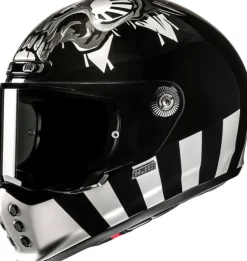 HJC V10 Crania Black/White 120> Retro Helmen|Integraalhelmen