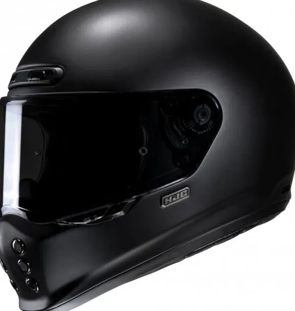 HJC V10 Flat Black 111> Retro Helmen|Integraalhelmen