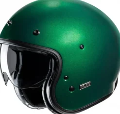 HJC V31 Green 404> Retro Helmen|Helmen Met Zonnevizier