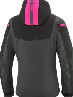 Ixon Burning Lady Motorjas Anthracite/Black/Pink> Motorjassen