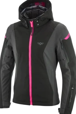 Ixon Burning Lady Motorjas Anthracite/Black/Pink> Motorjassen