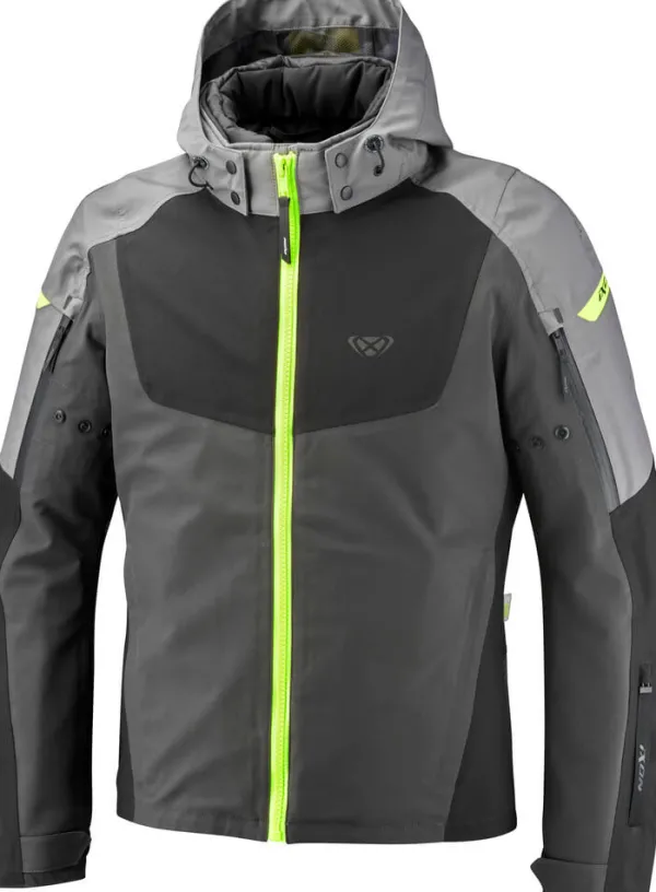 Ixon Burning Motorjas Grey/Black/Bright Yellow 4037> Motorjassen