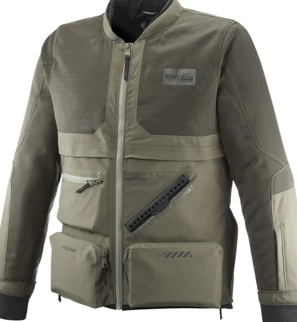 Ixon Etna Motorjas Parka Khaki/Black 8010> Motorjassen