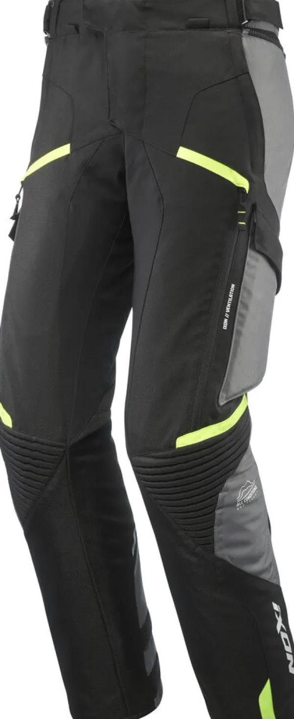 Ixon Midgard Motorbroek Black/Grey/Bright Yellow 1086> Motorbroeken