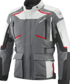 Ixon Midgard Motorjas Parka Grey/Black/Red 4033> Motorjassen