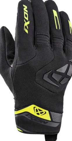 Ixon Mig 2 Gloves Black/Bright Yellow 1072> Motorhandschoenen