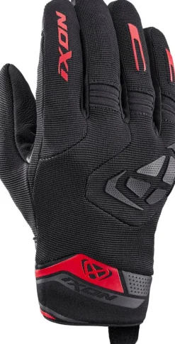 Ixon Mig 2 Gloves Black/Red 1058> Motorhandschoenen