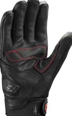 Ixon Mirage Leather Gloves Black/Red> Motorhandschoenen