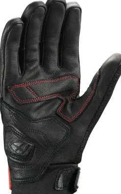 Ixon Mirage Leather Gloves Black/White/Red> Motorhandschoenen