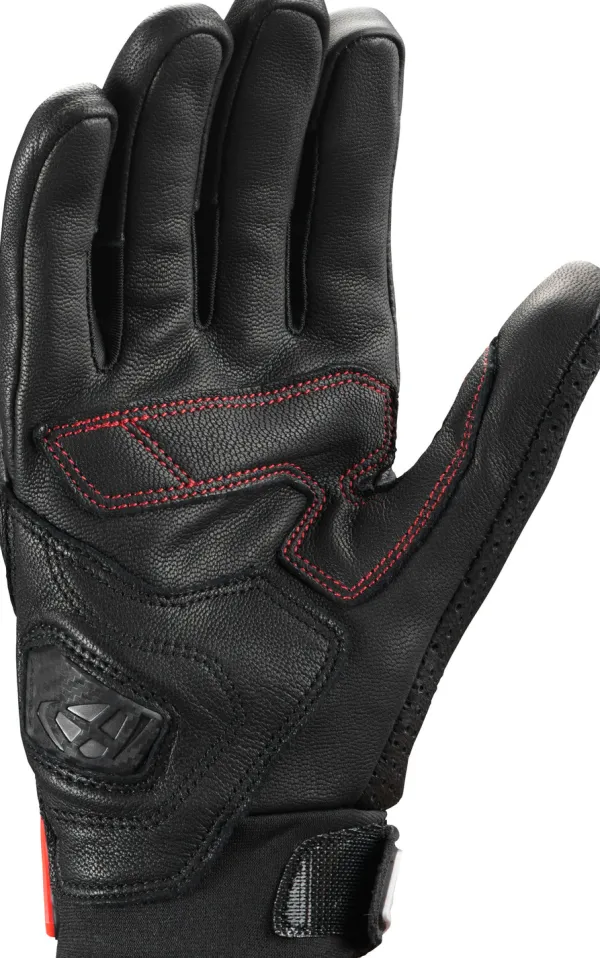 Ixon Mirage Leather Gloves Black/White/Red> Motorhandschoenen