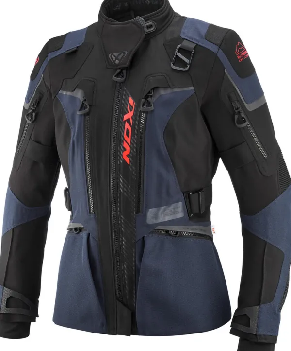 Ixon Odin Lady Motorjas Parka Navy/Black/Bright Red 3047> Motorjassen