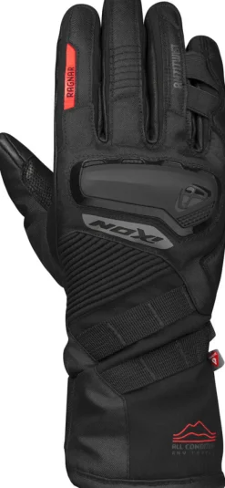 Ixon Pro Ragnar Gloves Black/Bright Red 1117> Motorhandschoenen
