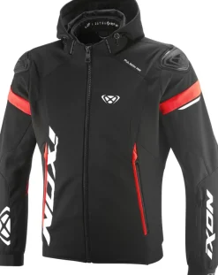 Ixon Pulsion Air Motorjas Black/White/Bright Red> Motorjassen