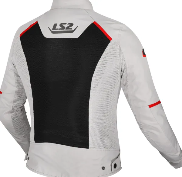 LS2 Breeze Lady Motorjas Grey Black Red> Motorjassen